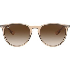 Ray-Ban Retro Square Polarized Women Brown RB4171 Erika Round Frame Sunglasses